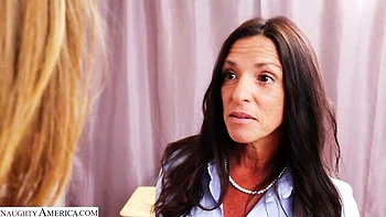 Awesome brunette with round bottom Maria May rammed by big cock