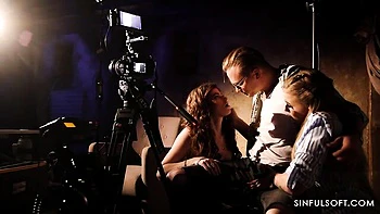 FFM artistic fuck in the missionary pose with Nicole Rae and Olivia Sparkle