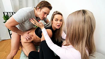 Chubby blonde babe Nikky Dream likes jumping on a huge wiener