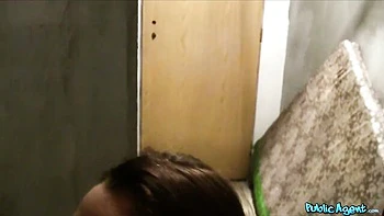 Awesome missionary pose fuck with a long-legged hot brunette