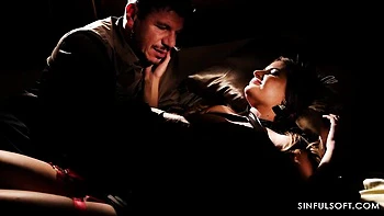 Glamorous doll in red lingerie Gia Tvoricceli rammed in the night