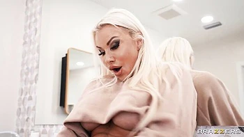 POV doggy style fuck with a high-heeled blonde Robbin Banx