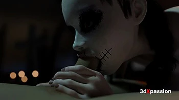 Deep throat xxx with fascinating puss from 3DXPassion