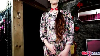 Sensual missy at anal masturbation action