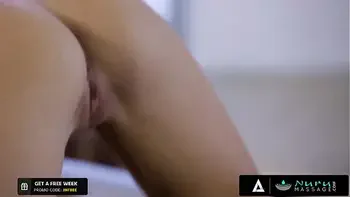 NURUMASSAGE 18yo Masseuse Has Her Tight Pussy Destroyed By Her Filthy Contractor's BIG Cock