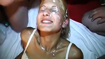 Cum In The Face Of Gangbang
