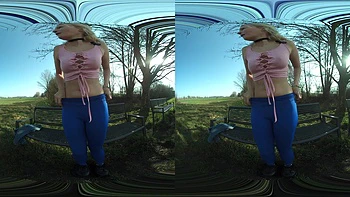 Hot German Blondie Urinate Outside