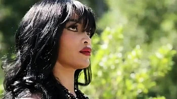 Horny busty blonde babe with big boobs