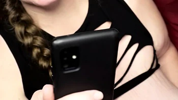 Cute blonde with big boobs solo