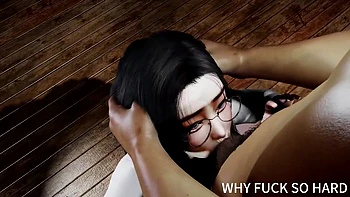 3D BBW Hot Asian College Girl Got Her Big Ass Fucked so Hard