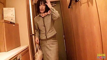 Asian Brunette With Hairy Pussy Fucked In The Doggystyle And Creampied