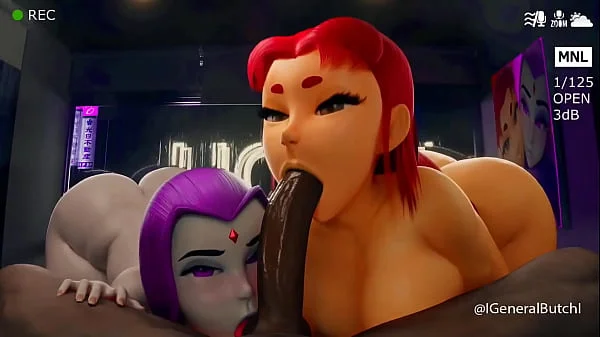 Starfire & Raven Sucking BBC (generalbutch)