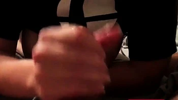 Busty Girl Gives Husband a Steamy Handjob