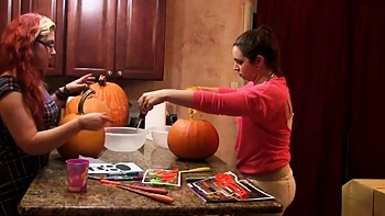 Red & Adriana: Carving Pumpkins