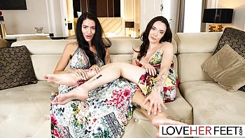 Admirable Catherine Knight and Coco Bae's foot porn porn