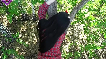 A Walk Through The Woods Ended With A Cum Facial