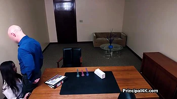 Kinky Milf Throats The Principal By His Desk