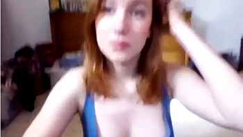Redhead webcam tease: Amateur  Fansly Porn