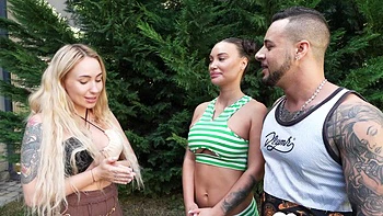 Yoga instructor shares my cock with my neighbor