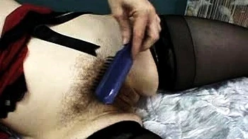 Asian amateur slut handles anal toys