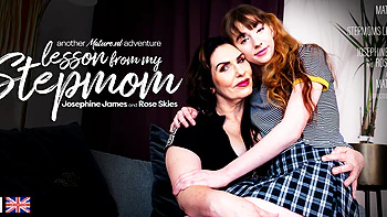 Milf Josephine James Has A Very Naughty Lesson To Teach To Her Stepdaughter Rose Skies