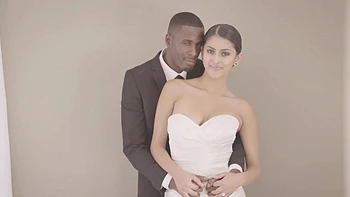 Jason Brown and Sophia Leone in bedroom action with intense passion.