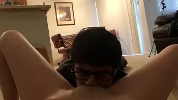 Nerdy Virgin Boy Eats Out His Lesbian Neighbor