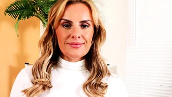 Chubby Blonde MILF Showing Her Big Boobs