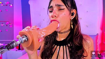 Independent Teen brunette girl toying pussy outdoor