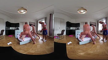 Vera Jarw & Lady Gang VR Video Part One - Cuckold Coach Made