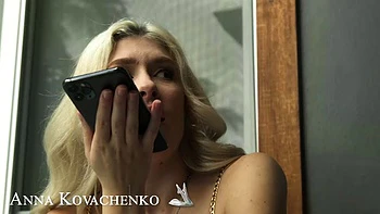 Ukrainian babe Anna Kovachenko has a crappy date but makes up for it by fucking friends thick cocked hubby