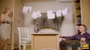 SHAME4K. Raunchy private detective fucks cheating mature on the table