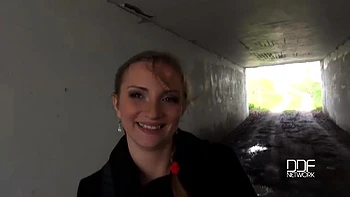 POV Cock Enjoyment - Busty Brunette Swallows Big Dong