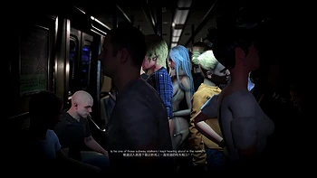 3D Horny Slut Babe Wearing Hot Bodystockings Got Fucked on the Bus