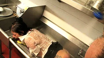 Asian slut Kana Kawai double blowjob and hardcore sex