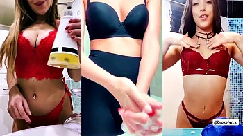 Sexy brunette in intimate solo scene