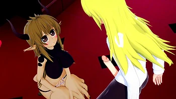 Crim with the Demon Girl from the front office - Interspecies Reviewers