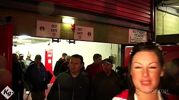 Soccer Babe Enjoys A Hard Spit Roast After The Match