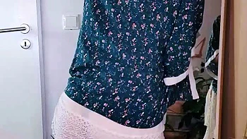 Stunning amateur blonde in lingerie fucked hard