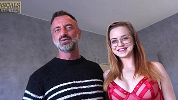 Joy is having an anal threesome with two guys