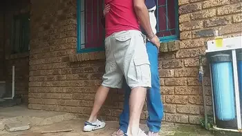 Came home from mcdonalds,we were so horny couldnt wait to fuck,so fucked in the front yard and ended up eating her massive creampie