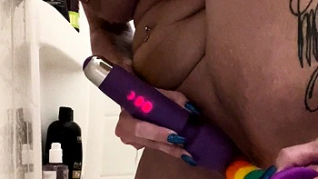 Busty milf horny solo toy time