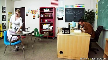 Classroom fuck with a gorgeous busty doll Madison Scott