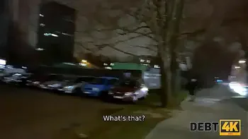 DEBT4k. Strong debt collector tastes moist pussy of debtor