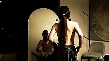 Sweet solo in the morning with a gorgeous curvy brunette Karolin Gomez