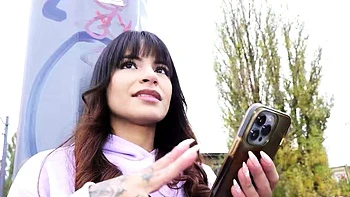 GERMAN SCOUT - Petite Latina talk to Big Dick Anal Sex