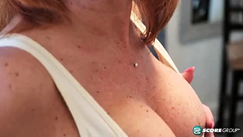 Nina Lakes Big Tits MILF Redhead Fucks Huge Toy