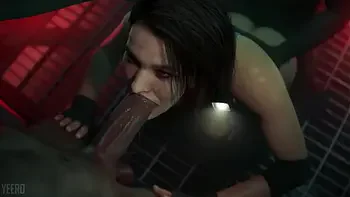 Jill deepthroats black cock (yeero)