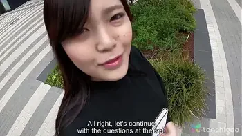 MUST SEE SHAVED JAPANESE PUSSY! Manami Takashima interview and first time on adult video sucks cock and strips naked to show off her pussy pt1