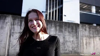 German Scout Picks Up Skinny Redhead Teen Peach Delina for First Casting Fuck - Hardcore 4K Sex